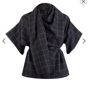 Draped belted blouse